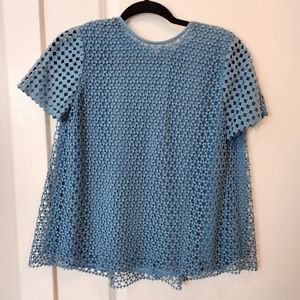 Tory burch blue blouse